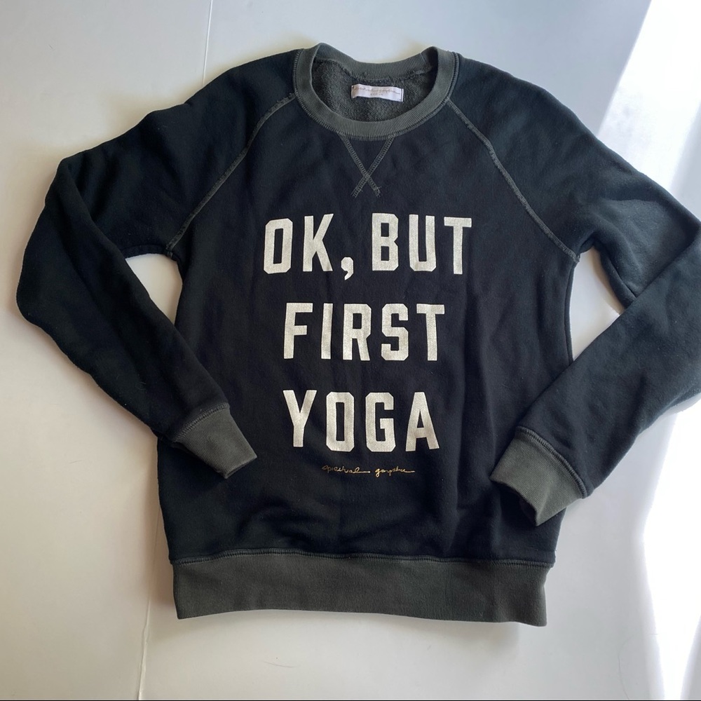 Spiritual Gangster Black Sweatshirt - OK, But First Yoga